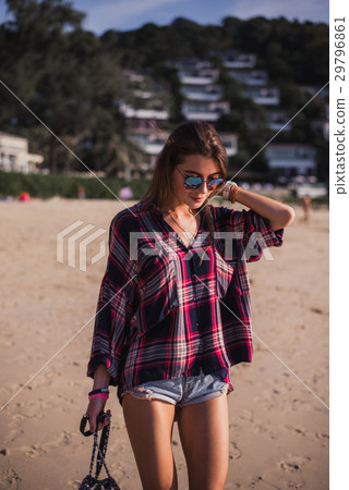Summer lifestyle portrait of young pretty girl Summer lifestyle portrait of young pretty girl 29796861