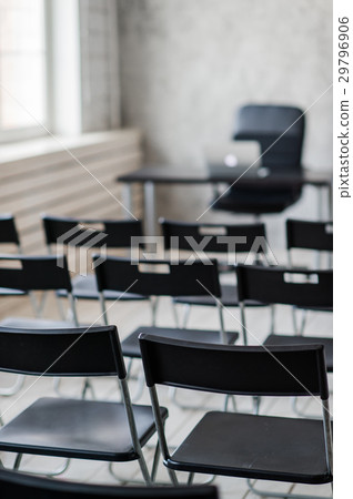 Blur Class room chair and table with white board 29796906