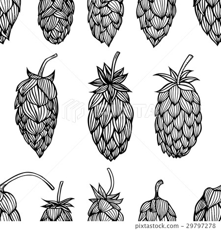 Hop beer seamless pattern Hop beer seamless pattern 29797278