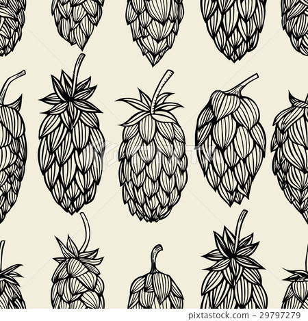 Hop beer seamless pattern Hop beer seamless pattern 29797279