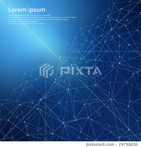 3D Blue Abstract Mesh Background 29798836