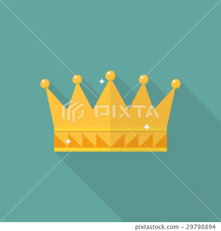Crown icon in flat style - Stock Illustration [29798894] - PIXTA