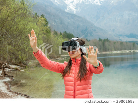 young woman in VR glasses young woman in VR glasses 29801692