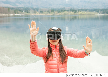 young woman in VR glasses young woman in VR glasses 29801693