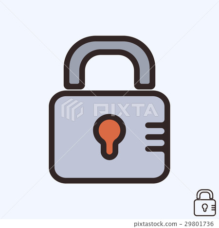 Lock icon isolated 29801736