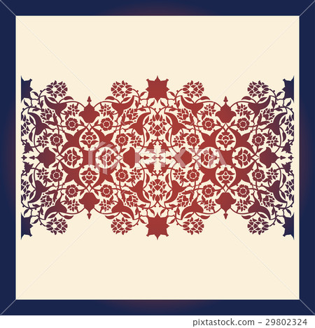 Laser cut floral arabesque ornament pattern vector Laser cut floral arabesque ornament pattern vector 29802324