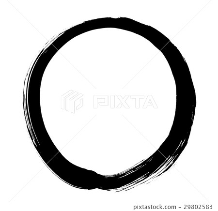 Brush brush frame round frame illustration - Stock Illustration ...