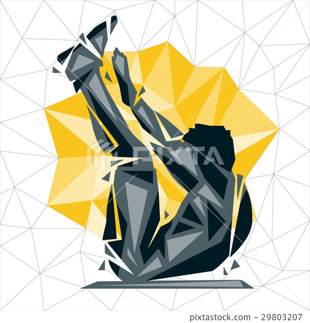 Geometric Crossfit concept Geometric Crossfit concept 29803207