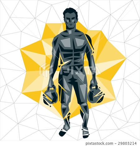 Geometric Crossfit concept Geometric Crossfit concept 29803214