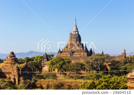 Bagan buddha tower at day Bagan buddha tower at day 29804518