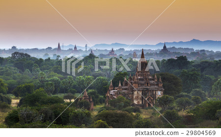 Bagan temple during golden hour 29804569
