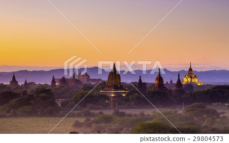 Bagan temple during golden hour 29804573