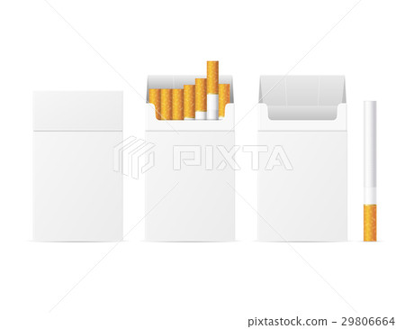 Realistic Template Blank White Cigarette Pack Realistic Template Blank White Cigarette Pack 29806664