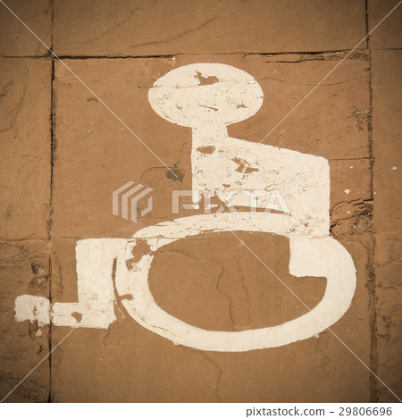 White wheelchair sign White wheelchair sign 29806696