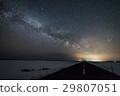 Milky Way and a straight road 29807051