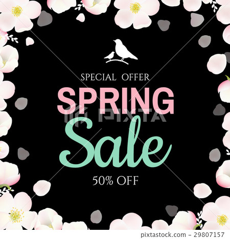 Spring Poster With Apple Tree Flowers 29807157