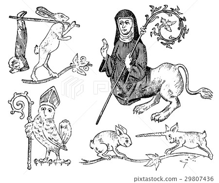 medieval element, decorative hand drawn 29807436