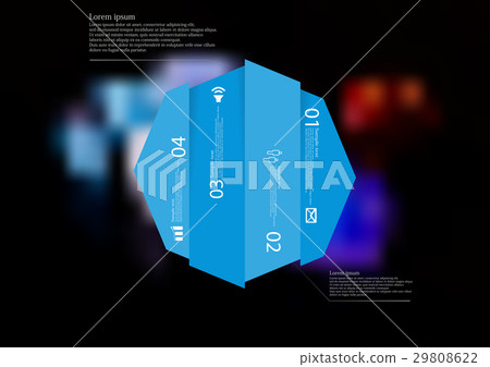 Illustration infographic template with octagon - Stock Illustration ...