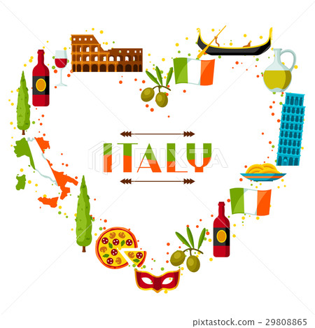 Italy background design. Italian symbols and Italy background design. Italian symbols and 29808865