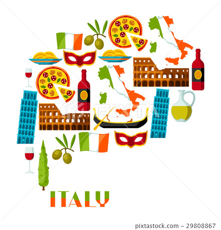 Italy background design. Italian symbols and Italy background design. Italian symbols and 29808867