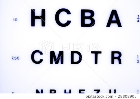 Optician eye test chart Optician eye test chart 29808903