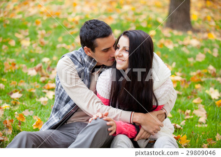 photo of cute couple hugging  29809046
