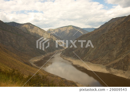 Sayany in Khakassia with a view of the mountain 29809543