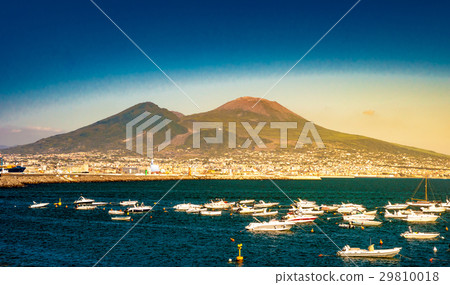 Panorama of Naples, view of the port in the Gulf Panorama of Naples, view of the port in the Gulf 29810018