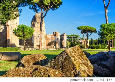 The ruins of the Baths of Caracalla in Rome 29810137