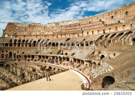 Inside of Colosseum in Rome 29810203
