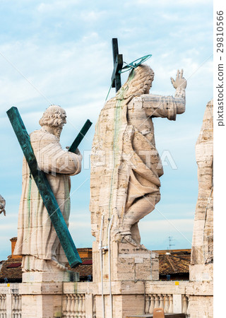 Statues on the roof of the Cathedral of St. Peter Statues on the roof of the Cathedral of St. Peter 29810566