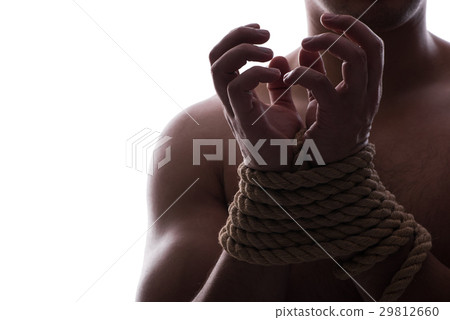 Sexy man with tied hands Sexy man with tied hands 29812660