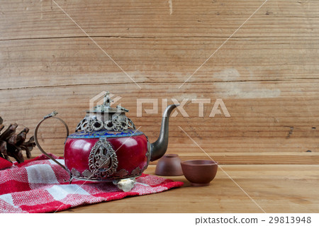 Vintage Chinese teapot made of old jade Vintage Chinese teapot made of old jade 29813948