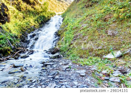 Small warterfall in Tusheti Nature Reserve Georgia Small warterfall in Tusheti Nature Reserve Georgia 29814131
