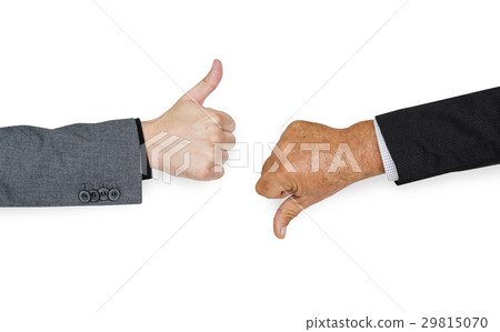 Human Hands Thumbs Up Thumbs Down Sign Concept 29815070