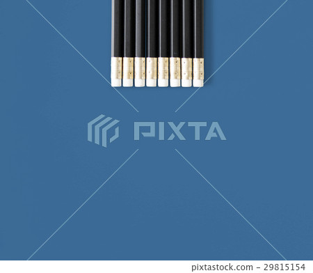 Black Wooden Pencils with Eraser Studio Isolated Black Wooden Pencils with Eraser Studio Isolated 29815154