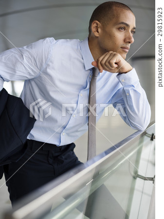 Businessmen African American Thinking Serious 29815923