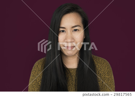 Asian Woman Confident Casual Look Concept 29817565