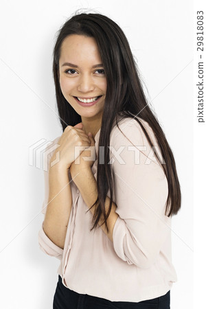 Young Women Smile Face Expression Concept Young Women Smile Face Expression Concept 29818083