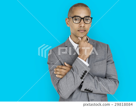 African Descent Business Man Thinking 29818084