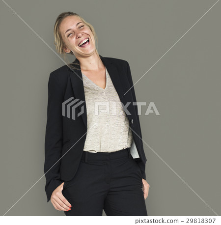 Caucasian Business Woman Smiling Caucasian Business Woman Smiling 29818307