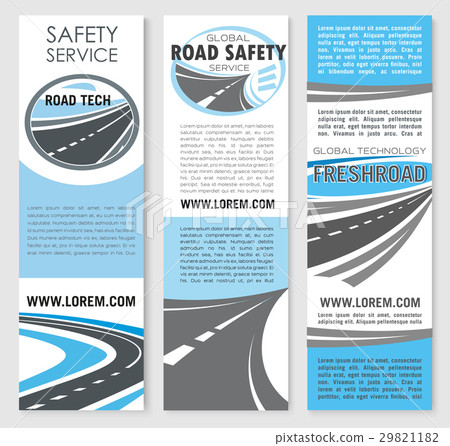 Vector safety road construction service banners 29821182