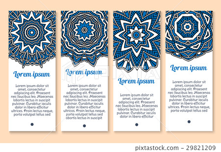 Vector pattern Paisley or Mandala ornament banners 29821209