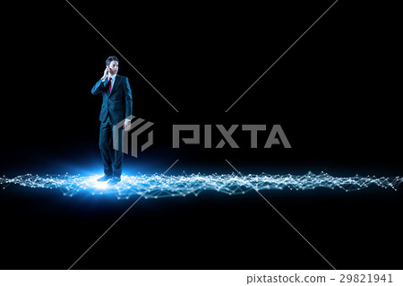 Businessmen and network image Businessmen and network image 29821941