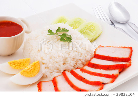 Roast pork with rice 29822104