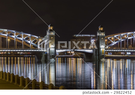 Bolsheokhtinsky bridge night view 29822452