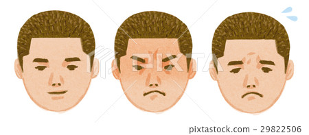 Male, Face, Facial Expression, Set, Hand Drawing Male, Face, Facial Expression, Set, Hand Drawing 29822506