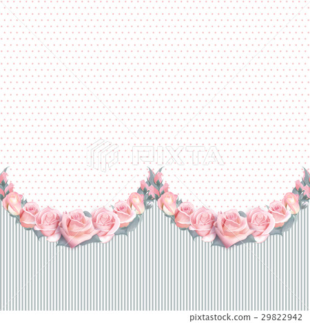 Vector background with garland of flowers and 29822942