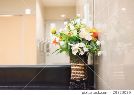 Beautiful bouquet flowers inside room interior. Beautiful bouquet flowers inside room interior. 29823029
