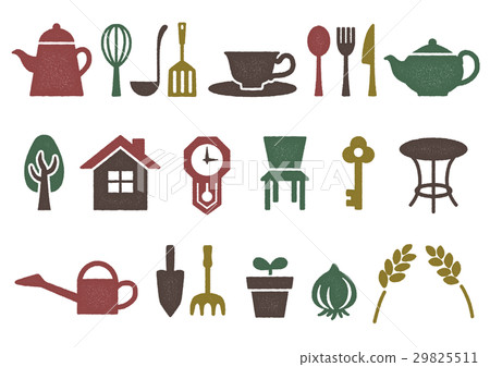 Wood print style mark illustration (color mix) Home · interior · kitchen · garden 29825511